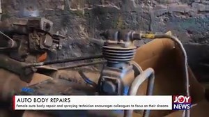 6.1K views · 76 reactions | #NhyiraUpdates Female auto body repair and spraying technician encourages colleagues to focus on their dreams for success. | Nhyira 104.5 FM | Facebook