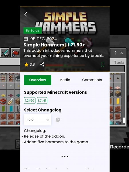 Martillos para picar 3×3 en Minecraft: Mod 48