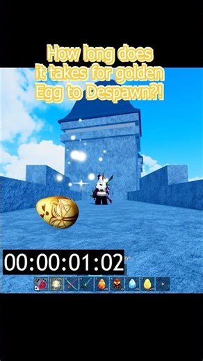 Blox fruit Easter update! Golden Egg, how long does it take to despawn.