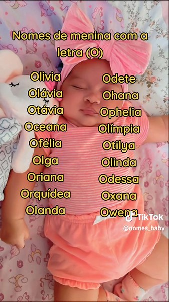 Nomes de Menina Incríveis que Começam com a Letra O