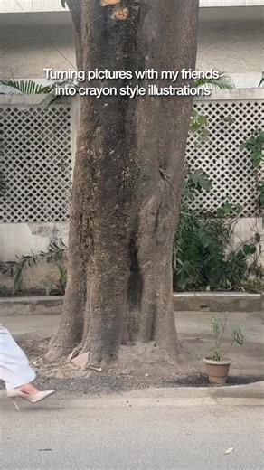 Hiten Bathla on Instagram: "Full ChatGPT prompt- Transform the reference image into a cute crayon-style drawing on lined paper. Keep the original face shape, skin tone, hairstyle, expression, and clothing exactly as in the photo, but reimagine them with rough, uneven strokes and sharp outlines. Use bright colors and random-looking textures, as if drawn by a child using crayons. Background: Add green crayon-drawn mountains, a bright yellow sun, an “M”-shaped bird, and colorful scribble-style hous