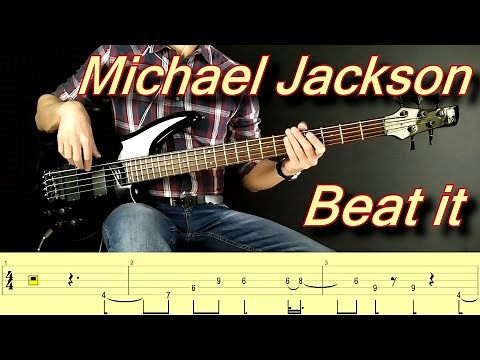Michael Jackson - Beat It (5-string bass lesson with tabs)