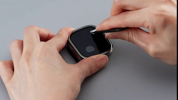 Spigen Tempered Glass Screen Protector with Alloy Tray [Glas.tR Slim Pro] designed for Apple Watch Ultra 2 / Apple Watch Ultra - Natural