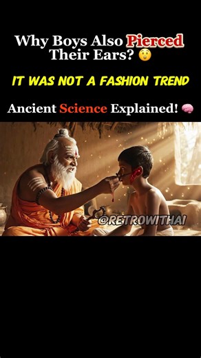 Ear piercing isn’t just fashion… it’s Vedic surgery!👂🧠 #ancientindia #indianhistory