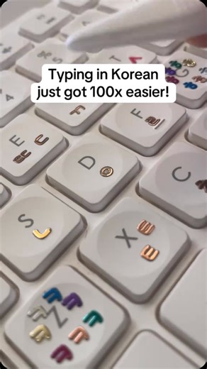 Language Learning Products | KOREAN | JAPANESE | CHINESE | MORE on Instagram: "✨Seamless. Stylish. Effortless.✨ Struggling with the Korean keyboard layout? Not anymore! These stickers blend perfectly with your keys, making Korean typing fast & frustration-free. #customkeyboard #languagehacks #sleekdesign #bilingual #learnkorean #hangul #kpop #kpopaesthetic #koreanlanguage #studykorean #koreanalphabet"