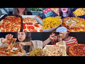 ASMR Best FAST FOOD Pizza + Pasta Mukbang Compilation | Satisfying Big Bites