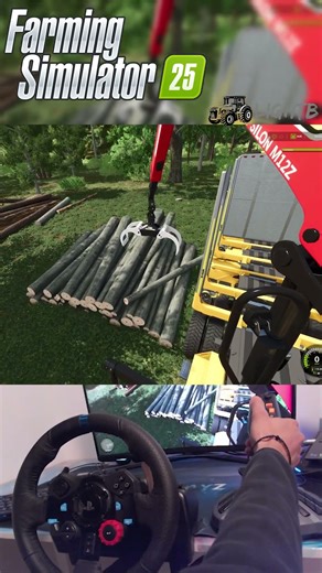 FS25 with Logitech G29 & Thrustmaster Joystick 🌲🚜🎮 #fs25 #logitechg29 #joystick #forestry