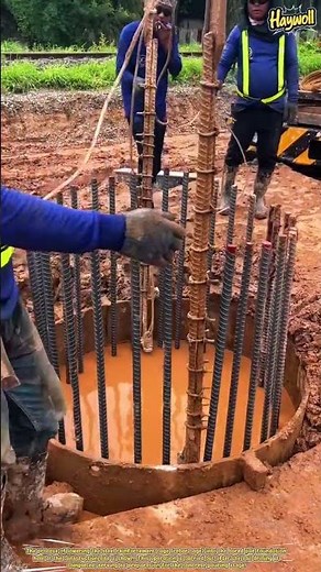 Installation of Reinforcing Steel Cages (Rebar Cages) for Bored Pile Foundations