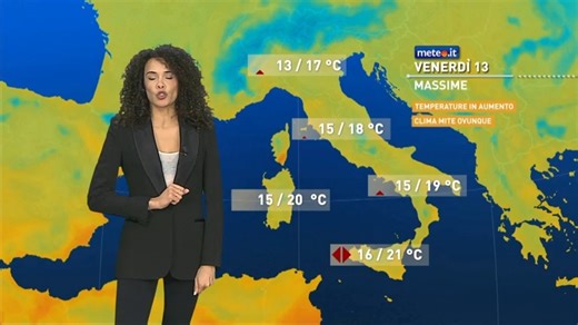 Breve tregua dal maltempo, poi una nuova perturbazione: le previsioni meteo per venerdì 13 febbraio I dettagli città per città sull'app Meteo.it | meteo.it