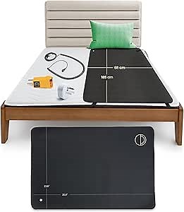 Earth and Moon Grounding Mat for Bed Bundle - 35.4" x 23.6" Large Grounding Pad and 27” x 74” Grounding Bed Mat Kit for Overall Wellbeing