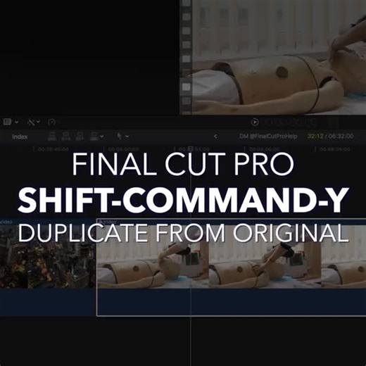 Final Cut Pro Support by Jared on Instagram: "Shift-Command-Y | Duplicate from Original | Duplicate the selected audition clip without applied effects using this Final Cut Pro shortcut��⁠ ⁠ More at AnAwesomeGuide.com/FinalCut��⁠ ⁠ #DailyShortcut #TipOfTheDay #FinalCutPro #FCP11 #Apple #VideoEditingTips #EditingTips #FilmEditing #VideoEditing #FCP11Shortcuts #EditingCommunity #KeyboardShortcuts #LearnWithFCP #VideoEdits #TechTips #FilmMaking #ThursdayThoughts #ThursdayGrind #ThursdayTip #Thursday