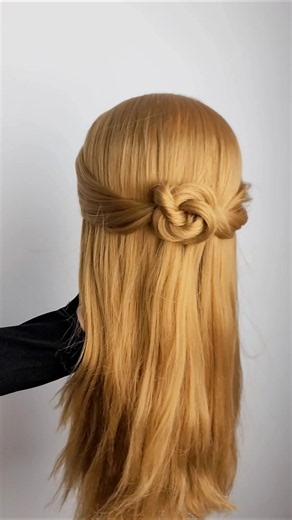 The easiest half-up flower bun tutorial 🌸 No braiding required!