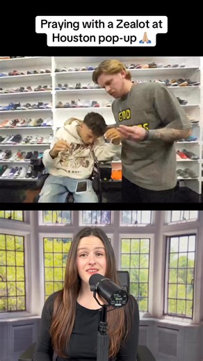 Christian rapper Zauntee prays for man 🥹 #rap #faith #prayer | Amanda Underwood/Maley