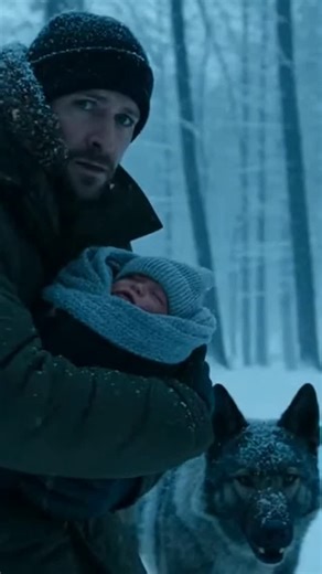 KindAI on Instagram: "Part Two: The Cold That Watches The baby’s cries faded into thin, shuddering breaths. Too quiet. The man felt it then—that wrongness in the air, the way silence can lean closer instead of pulling away. Snow still fell, but the forest no longer sounded asleep. Somewhere above them, branches creaked under a weight that did not belong to the storm. Ash’s low growl vibrated against the ground. The dog’s eyes never left the trees. “Easy,” the man murmured, though his own pulse h