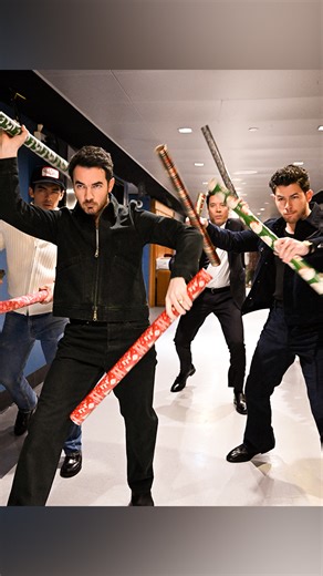 Waking everyone up to listen to our holiday songs because it’s December 1st #JonasBrothers #FallonTonight | Jimmy Fallon