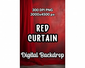 Toile de fond numérique, fond de rideau rouge pour la retouche photo, fond rouge minimaliste, toile de fond rouge, superposition de photos 300 DPI, PNG - Etsy France