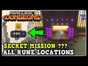 Minecraft Dungeons All Rune Locations - Secret Mission MOO? (Minecraft Dungeons Diablo Easter Egg)