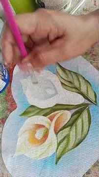 How to paint a calla lily flower. Decorative paintings #art #painting #art