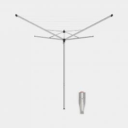 Rotary Topspinner 40 metre, with Ground Spike, Ø 45mm, SplitPole - Metallic Grey