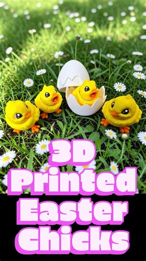 3D Printing Easter Chicks 🐣 | Wait for the Hatch! #3dprinted#easter#easterdecor#3dprinter #shorts