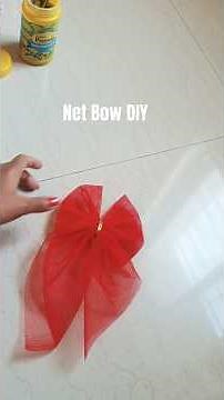 2 min DIY Net Fabric Hair Bow | Easy & Beautiful Bow Tutorial #diywithshona #diy #art