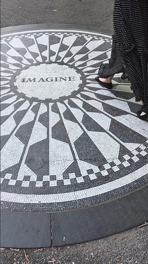 The John Lennon memorial, Central Park And The Dakota Building Where He tragically Died In 1980