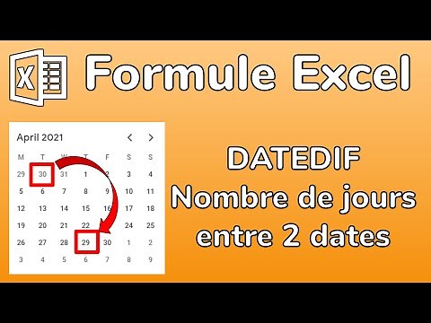 Excel - La formule DATEDIF - Calculer le nombre de jours entre 2 dates en années, mois, jours
