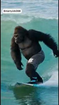 Wild Animal Surfing Showdown — 10/10 Moves! #sufer #wildanimals