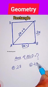11K views · 33 reactions | Calculate area of the rectangle "ABCD". #information #fblifestyle #geometry | Hic Learning Point | Facebook
