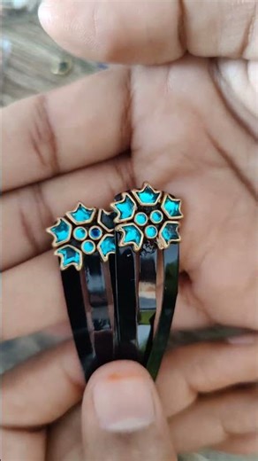 Watch out 🤗 transformation video of tictac clips into beautiful kundan clips 😍 #kundan #jewellery