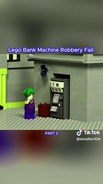 8.part 2. Lego Bank Machine Robbery Fail..#lego #legotiktok #legostarwars #legos #legobuild