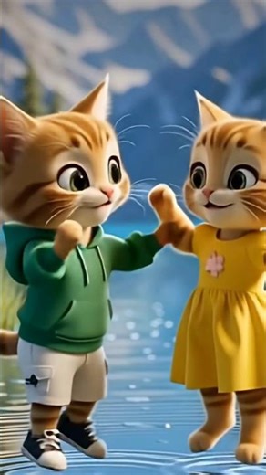Cute Cat Kids Dance | 3D Animation Cartoon | Annu Animation