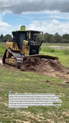 Massive Bulldozer Power Pushing Tons of Dirt Fast #shorts #bulldozer #construction