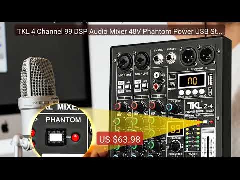 TKL 4 Channel 99 DSP Audio Mixer 48V Phantom Power USB Studio... — Amazing Value 2026 | Must Have!