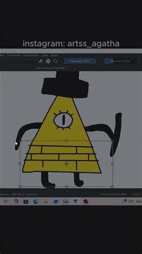 speedpaint bill cipher #speedpaint #drawing #viral #fyp #fanart #billcipher #gravityfalls #shorts