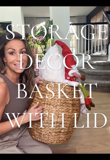 Beautiful storage basket with lid that doubles as Christmas decor but looks so high-end you’ll want it out all year. Hide the clutter, display the style, and keep your space organized in seconds. #homedecor #storagebasket #christmasdecor #organizedhome #holidaystyle @Best Choice Products, Inc.