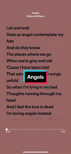 Angels - Robbie Williams Lyrics Video
