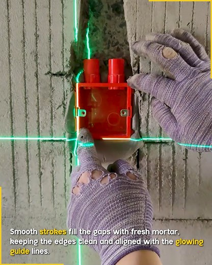 Satisfying Laser Line Construction Method. #ConstructionWork #LaserTools | Fun club