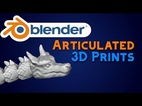 How to make an Articulated Dragon for 3d Print // Updated Blender tutorial