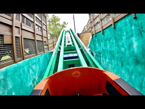 LAUNCHED LOG FLUME: Catapult Falls, Intamin Water Ride, SeaWorld San Antonio