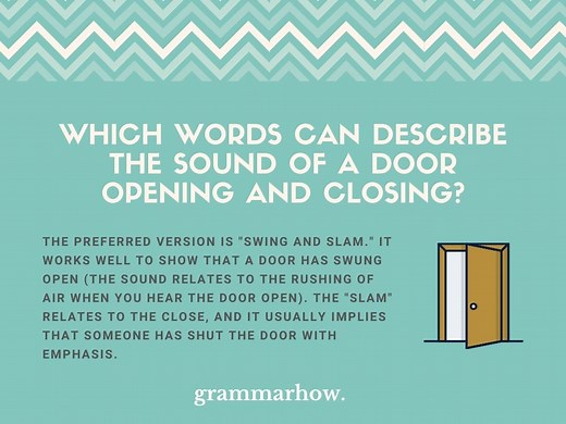 7 Words For The Sound Of A Door Opening And Closing