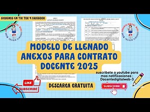 MODELO DE LLENADO DE ANEXOS PARA CONTRATO DOCENTE 2025