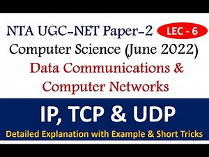 IP Addressing; TCP ; UDP Introduction Video Lecture | Crash Course for UGC NET Computer science