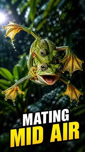 “Frogs That Mate in MID-AIR 😳” #wildlife #facts
