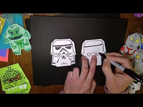 Easy Origami Stormtrooper instructions -- How to Fold Star Wars Origami
