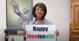 Rep. Maxine Waters (CA-43) delivered an uplifting message to the African American community in recognition of Juneteenth, the holiday that recognizes the true end of slavery in the United States. “B.B. King sang the blues…and Kendrick Lamar rapped ‘alright,’” said Congresswoman Maxine Waters. “Now I truly believe we will ‘be alright’ because of the people who are now in the streets all over the world protesting the killing and the abuse of Black men and women. I’m with Kendrick Lamar. Everything