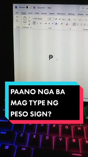 Paano nga ba mag type ng peso sign? #techtips