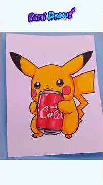 Cómo dibujar a Pikachu en segundos! #shorts #viral #dibujo #pokemon