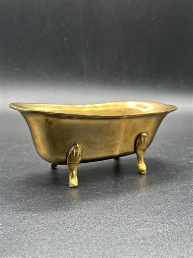 Vintage Solid Brass Bathtub - Soap Dish - Etsy