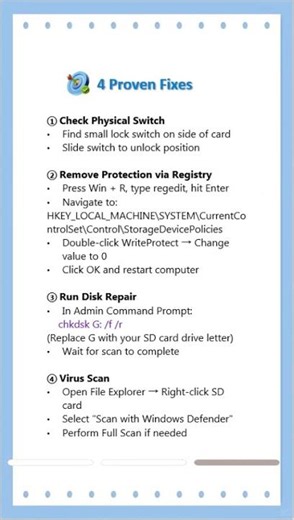 Can’t Format a Write-Protected Micro SD Card? Fix It First! #sdcard #formation #techfix